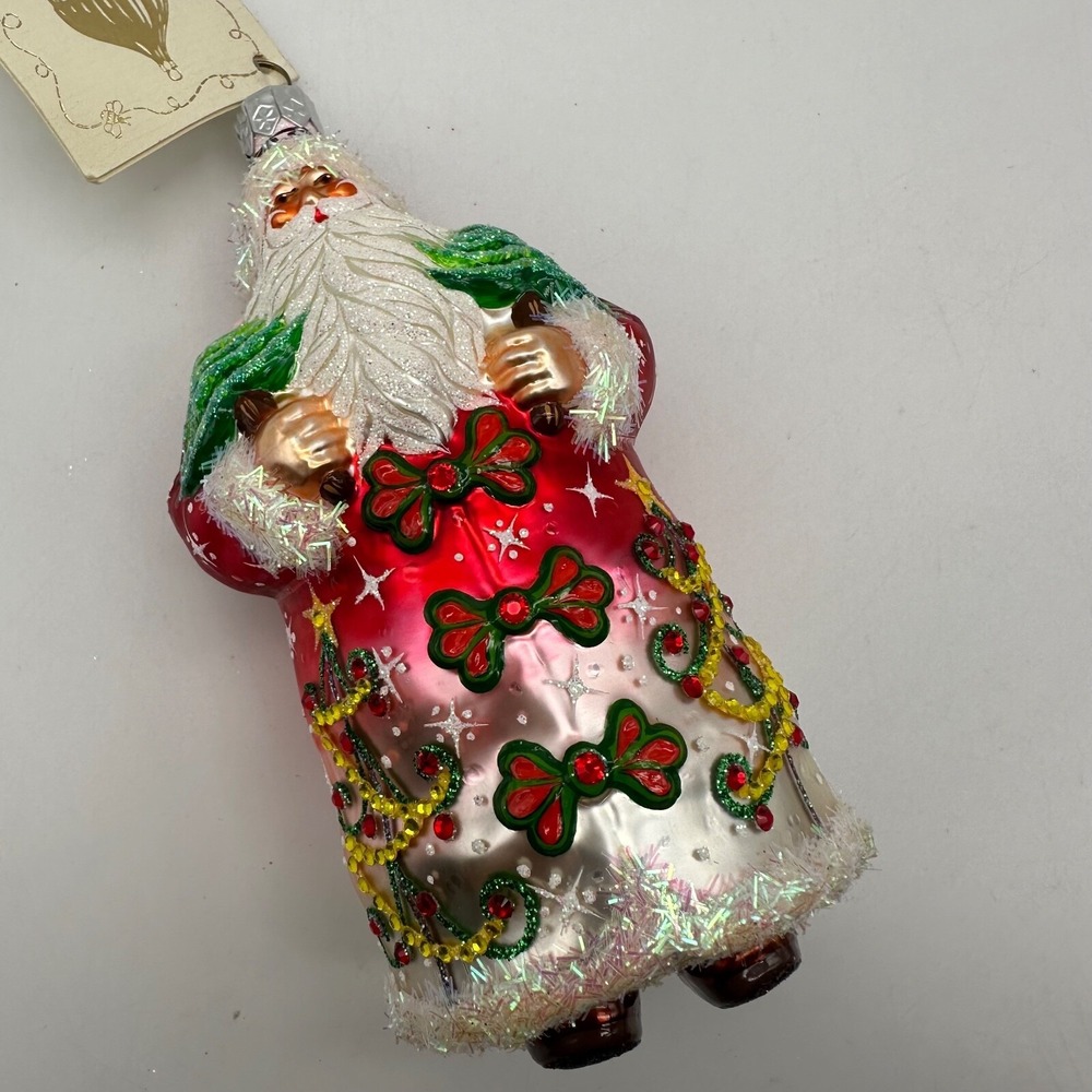 2007 Patricia Breen Northern‎ Pine Santa Red 5.31" Ornament